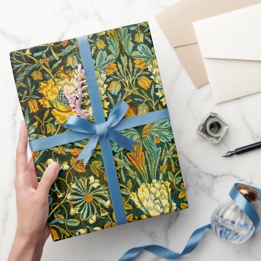 William Morris Antiek Honeysuckle Floral Pattern Cadeaupapier (Geschenken)