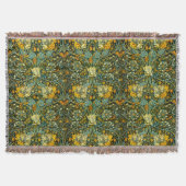 William Morris Antiek Honeysuckle Floral Pattern Deken (Voorkant)