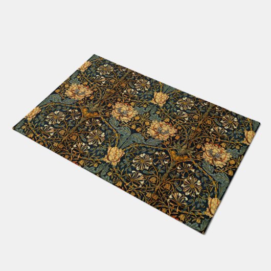 William Morris Antiek Honeysuckle Floral Pattern Deurmat (Schuin)
