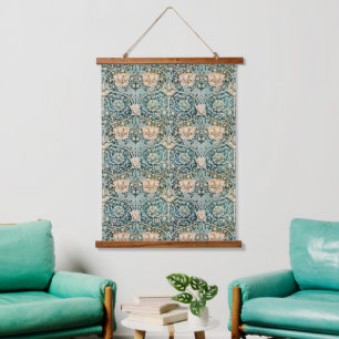 William Morris Antiek Honeysuckle Floral Pattern Hangend Wandkleed