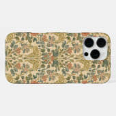 William Morris Antiek Honeysuckle Floral Pattern iPhone Hoesje (Achterkant horizontaal)