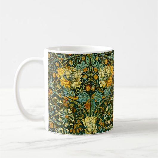 William Morris Antiek Honeysuckle Floral Pattern Koffiemok (Links)