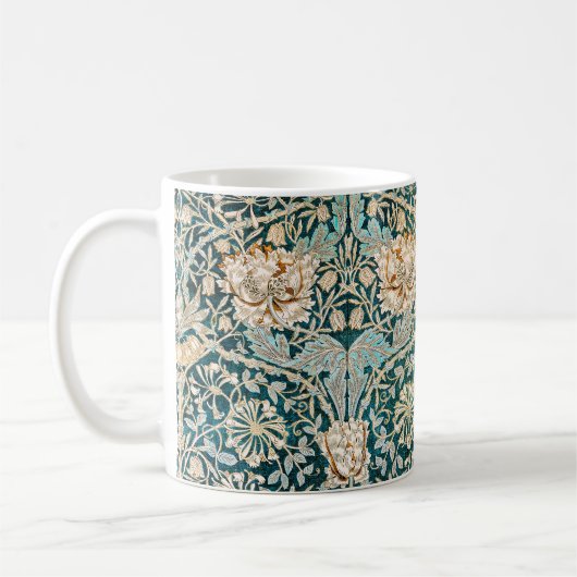 William Morris Antiek Honeysuckle Floral Pattern Koffiemok (Links)