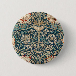 William Morris Antieke Kamperfoelie Bloemmotief Ronde Button 5,7 Cm
