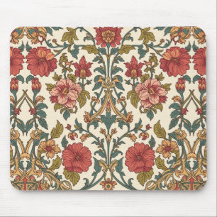 William Morris Antieke roze rozen Bloemmotief Muismat