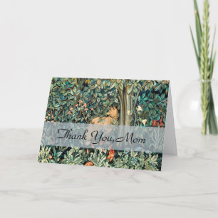 William Morris antieke vos bos tapijt kunst Bedankkaart
