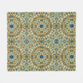 William Morris Antique 1873 Vine & Floral Pattern Fleece Deken (Voorkant (Horizontaal))