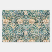 William Morris Antique Honeysuckle Floral Pattern Inpakpapier Vel (Voorkant)