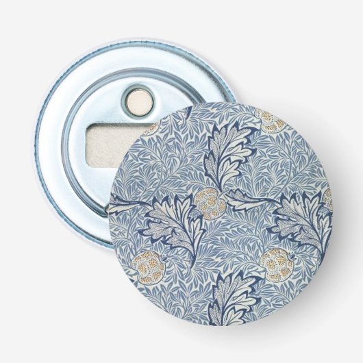 William Morris Apple Flower Floral Design Button Flesopener (Voorkant)