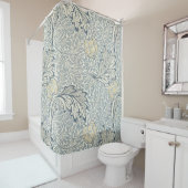 William Morris Apple Pattern Shower Curtain. Douchegordijn (In situ)