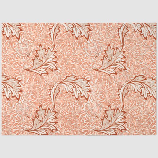 William Morris Apple Vintage Botanisch Patroon Tissuepapier (Voorkant)