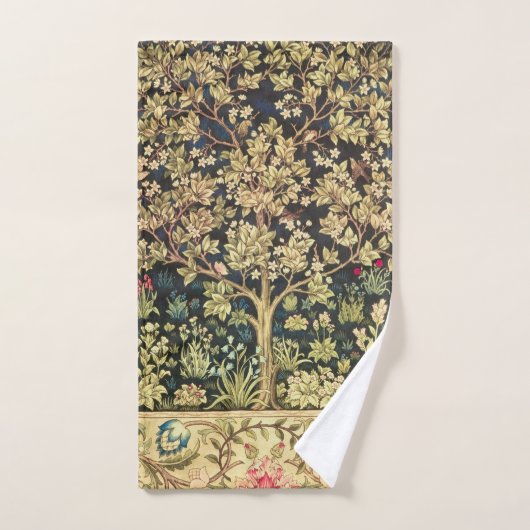 William Morris Arbre De Vie Vintage Pré-Raphaélite (Serviette à main)