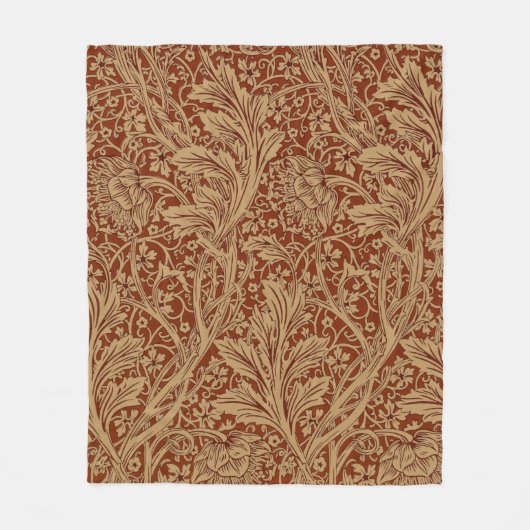 William Morris Arcadia bloementuin klassieker Fleece Deken (Voorkant)