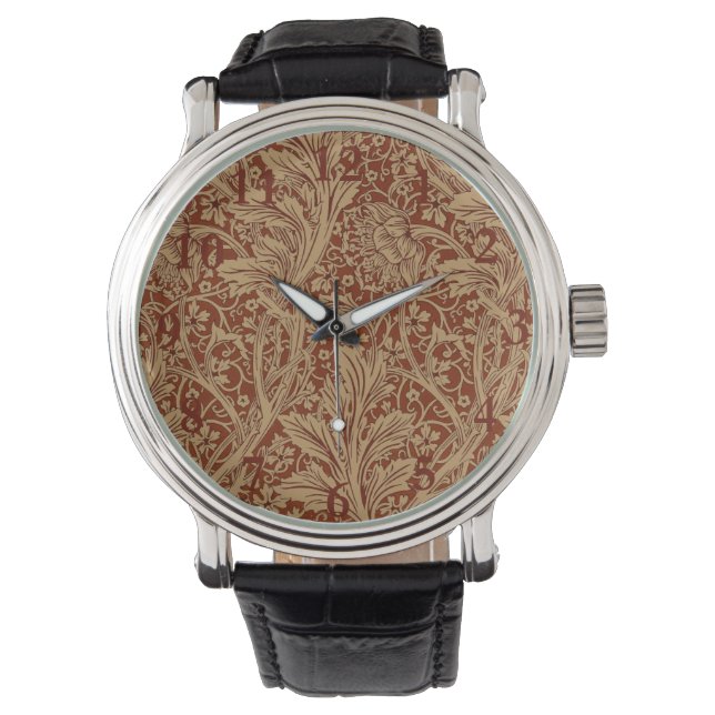 William Morris Arcadia bloementuin klassieker Horloge (Voorkant)