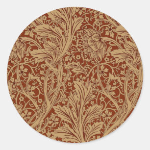 William Morris Arcadia bloementuin klassieker Ronde Sticker
