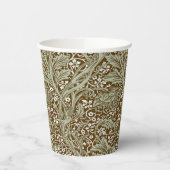 William Morris Arcadia Floral Pattern Classic Papieren Bekers (Links)