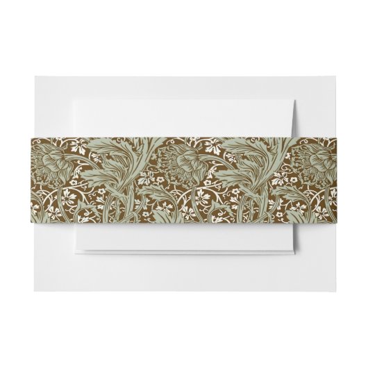 William Morris Arcadia Floral Pattern Classic Uitnodigingen Wikkel (Voorkant Voorbeeld)