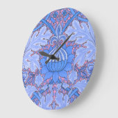 William Morris Art  klok in Blue ~ (Hoek)