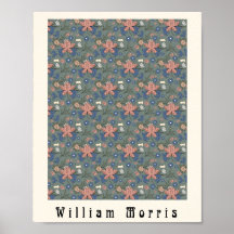William Morris art nouveau flower design green