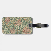 William Morris, Art Nouveau Honeysuckle - Monogram Bagagelabel (Achterkant horizontaal)