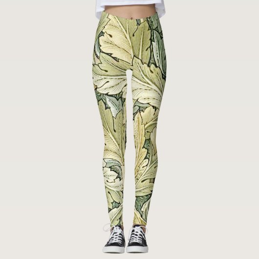 William Morris, art nouveau, original,Agathus,wall Leggings (Voorkant)