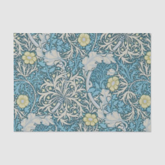 William Morris, art nouveau Patroon, zeewier, blau Tissuepapier