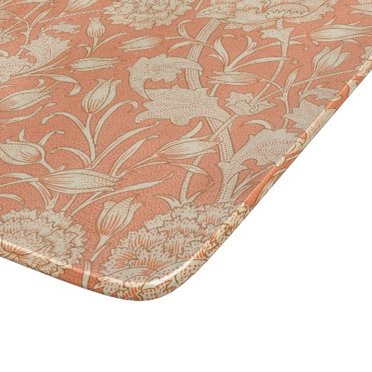 William Morris - Art Nouveau Wild Tulips - Peach Snijplank (Hoek)