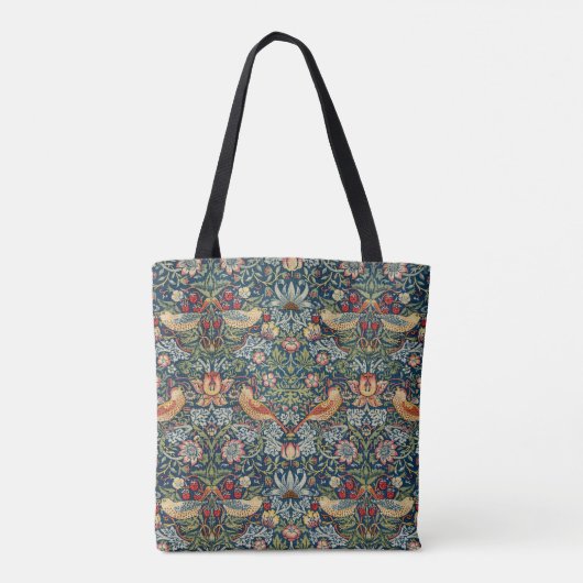 William Morris Art Strawberry Thief Canvas tas (Achterkant)