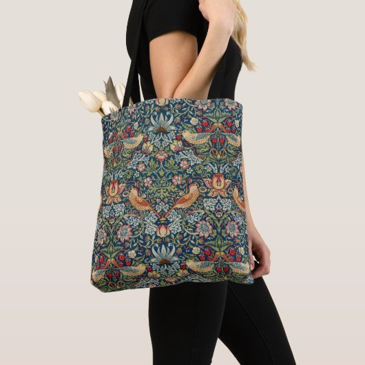 William Morris Art Strawberry Thief Canvas tas (Dichtbij)