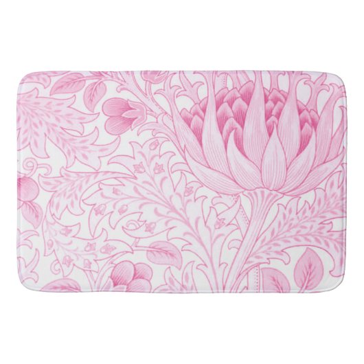 William Morris Artichoke Bord Roze Badmat (Voorkant)