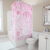 William Morris Artichoke Bord Roze Douchegordijn (In situ)