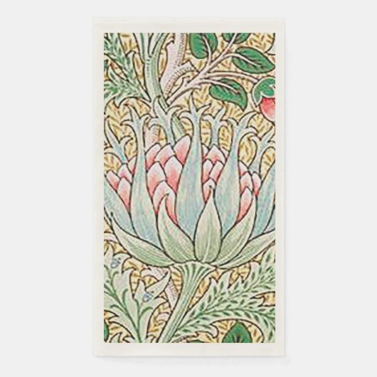 William Morris  Artichoke Floral Pattern Servet (Voorkant)