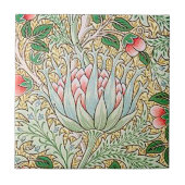 William Morris  Artichoke Floral Pattern Tegeltje (Voorkant)