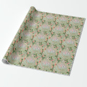 William Morris  Artichoke Floral Pattern Wr Cadeaupapier (Uitgerold)