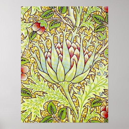 William Morris "Artichoke Poster (Voorkant)