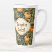 William Morris Autumn Pumpkin Spice gepersonalisee Latte Mok (Rechts)