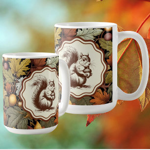 William Morris Autumn verlaat eekhoorn Koffiemok