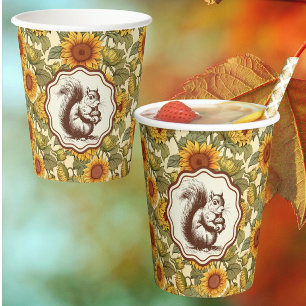 William Morris Autumn verlaat eekhoorn Papieren Bekers