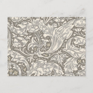 William Morris Bachelor's Button antieke damast Briefkaart