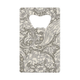 William Morris Bachelor's Button antieke damast Kredietkaart Flessenopener