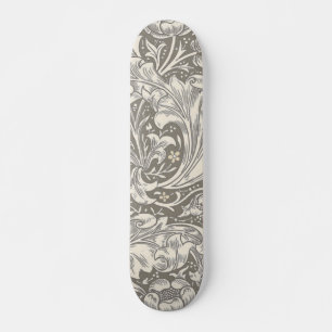 William Morris Bachelor's Button antieke damast Skateboard