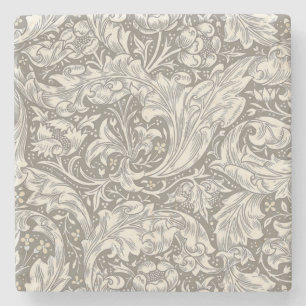 William Morris Bachelor's Button antieke damast Stenen Onderzetter
