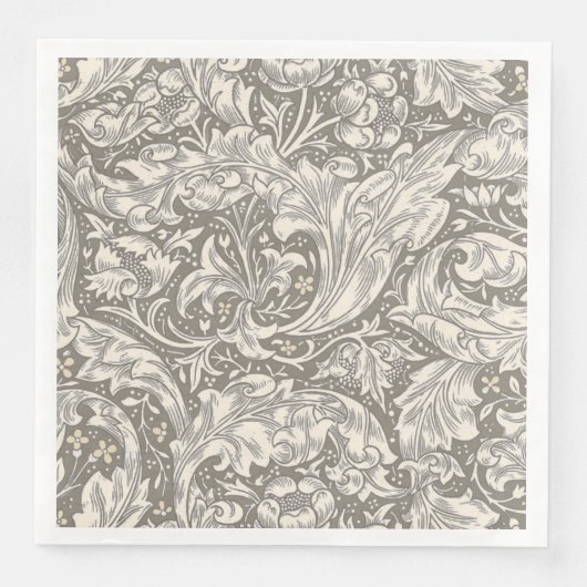 William Morris Bachelor's Button Bloem Bloemrijk B Servet (Voorkant)