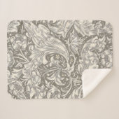 William Morris Bachelor's Button Bloemenbot Sherpa Deken (Voorkant (horizontaal))