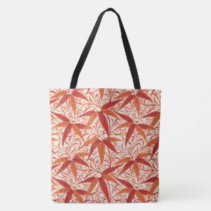 William Morris Bamboeprint, Mandarin Sinaasappel Tote Bag