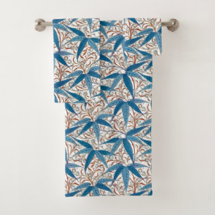 William Morris Bamboo Print, Denim Blue & White