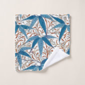 William Morris Bamboo Print, Denim Blue & White (Gant de toilette)