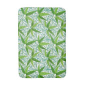 William Morris Bamboo Print, groen en wit Badmat (Voorkant Verticaal)