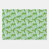 William Morris Bamboo Print, groen, goud en blauw Inpakpapier Vel (Voorkant)