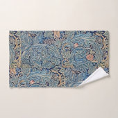 William Morris Beau motif floral bleu rose (Serviette à main)